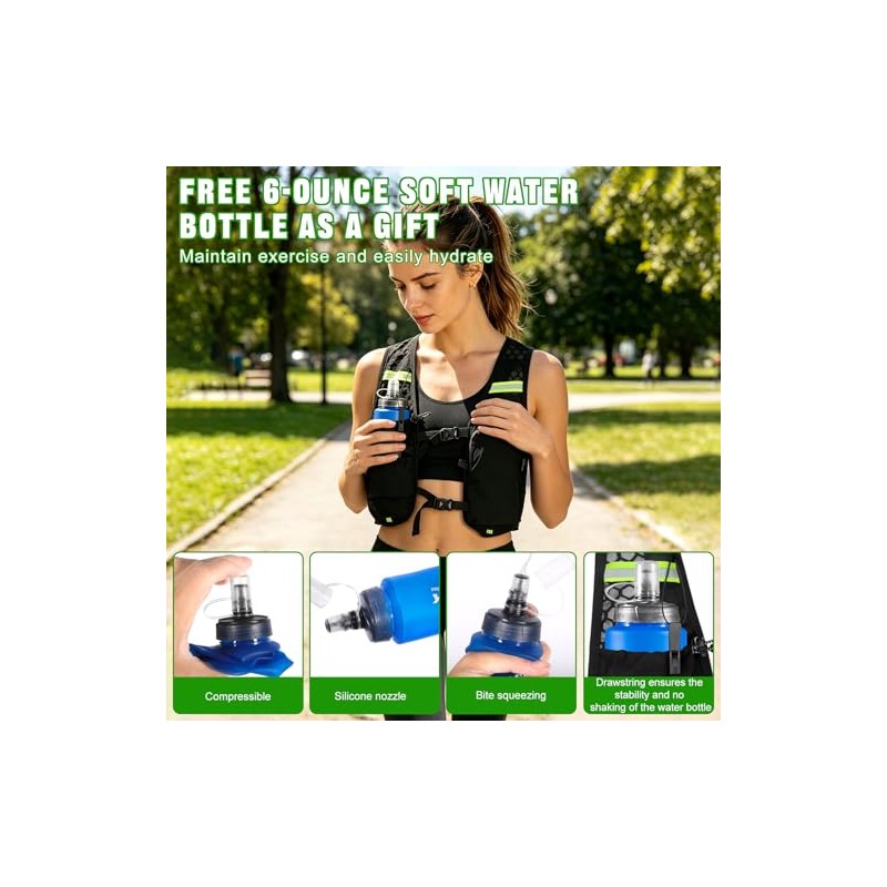 Running Vest for Men and Women, Hydration Backpack with Water