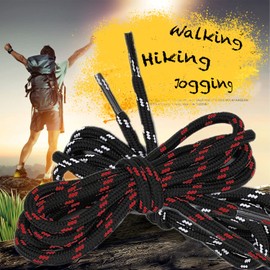[TOKYOba] Shoelaces, Round Laces, For Mountain Climbing Shoes, Durable, 47.2 inches (120 cm), 55.1 inches (140 cm), 63.0 inches (160 cm), brown & black