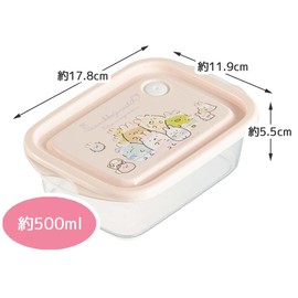 Skater FCN2WAG-A Sealing Container, Sumikko Gurashi, Rabbit Rice Bowl, 16.9 fl oz (500 ml), 2P, Antibacterial, Storage Container, Side Dish Container, Made in Japan