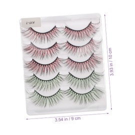 Vaguelly 5 Pairs Natural Eyelashes Faux Lashes for Intense Volume Easy to Apply Reusable for Daily Wear Parties Special Occasions