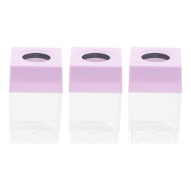 Operitacx 3stücke Magnetischer Klammerhalter Kreativer Quadratischer Organizer Für Büroklammern Transparente Aufbewahrungslösung Für Schreibtisch Und Schule