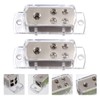 Operitacx 2 Stück Tragbarer Stromverteilerblock Kanal Auto Audio Stereo Splitter
