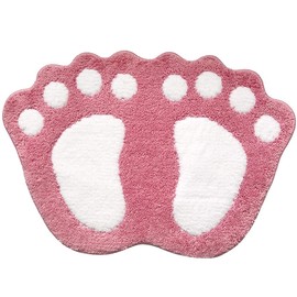 levylisa Bathroom Rugs Mats Water Absorbent Non-Slip Mat Perfect for Bathroom, Shower, Room, Laundry Room, Big Feet Bathroom Mat 19 x 26 (Pink)