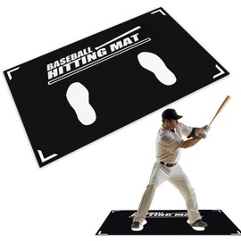 Durable Baseball Batting Mat,Indoor/Outdoor Hitting Trainer with 23.6x35.4 Inch Breathable Anti-Slip Surface - Lightweight&Foldable for Coaches,Softball Hitting Mats Practice