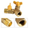 Brass Dual Tap Hose Adapter 2 Way Splitter Valve for