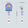 Horee Retractable Badge Reel with Alligator Clip, Glitter Acrylic Nurse
