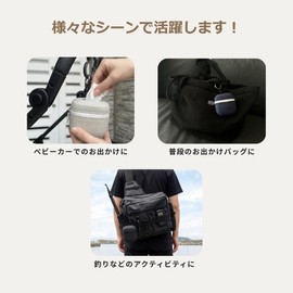 LumiLumi 携帯ゴミ箱 ポーチ シリコン 釣り ゴミ入れ ベビーカー用 カラビナ付き 携帯 ゴミ箱 小物入れ お散歩 アウトドア 登山 花粉 (アイスブルー)