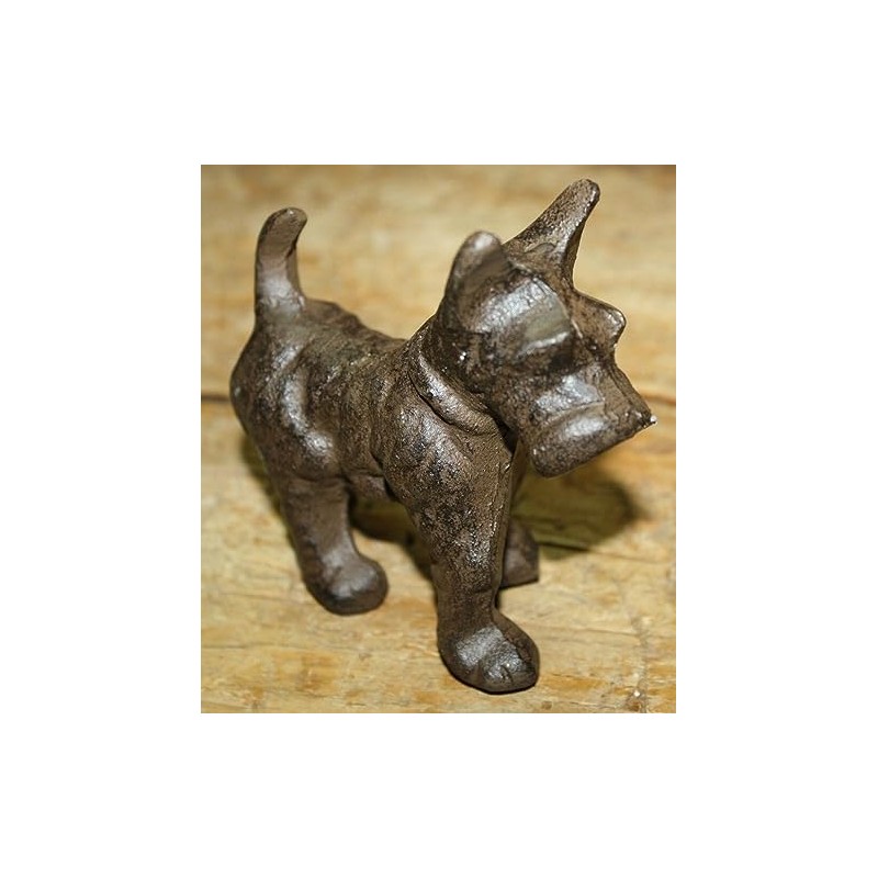 Vintage Cast Iron Scottie Dog Doorstop Papper Weight Schnauzer Dogs