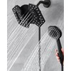 Black Shower Head with Handheld: 2-in-1 Shower Head High Pressure