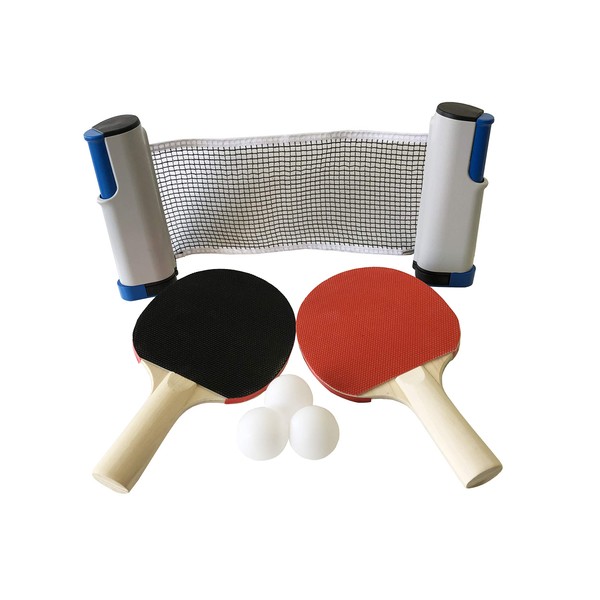 LITEC Family Table Tennis Set, Home Table Tennis, 2 Rackets, 3 Balls Net, 108 Balls