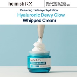 HEIMISH RX Hyaluronic Acid Rich Whipped Cream - Deep Moisturizer for Sensitive and Dry Skin, Daily Face Cream, Lightweight, with Hyaluronic Acid, Panthenol, Korean Skincare, 50ml (1.69 fl. oz)