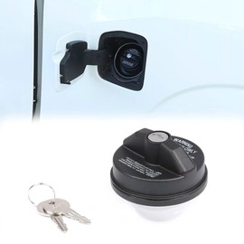 Fuel Tank Cap Replacement Anti-theft Lock Cap Compatible with Nissan Frontier 2022 2023 2024 2025 Car Door Fuel Tank Cover W/Lock Gas Cap Tank Trim Cover Fuel Filler Protector with Lock Accessories