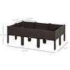 Outsunny 6 Piece Raised Garden Bed Kit, Elevated Self-Watering Planter