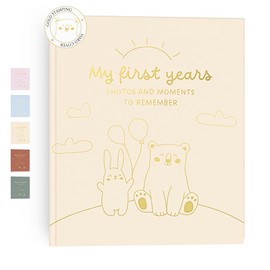 HuBorns - Baby Memory Book & Baby Record Book, 50+ Pages and Stickers Baby Book Memory, New Baby Gifts & Baby Essentials for Newborn, Baby Journal from Birth to 5 Years, Baby Shower Gifts for Mum