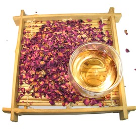 Greenhilltea Premium Dried Rose Petals - Caffeine Free Rose Tea - Edible Flowers for drinks, Baking, Desserts, Cocktails, Wedding Toss & Herbal Tea Infusions - 4 OZ