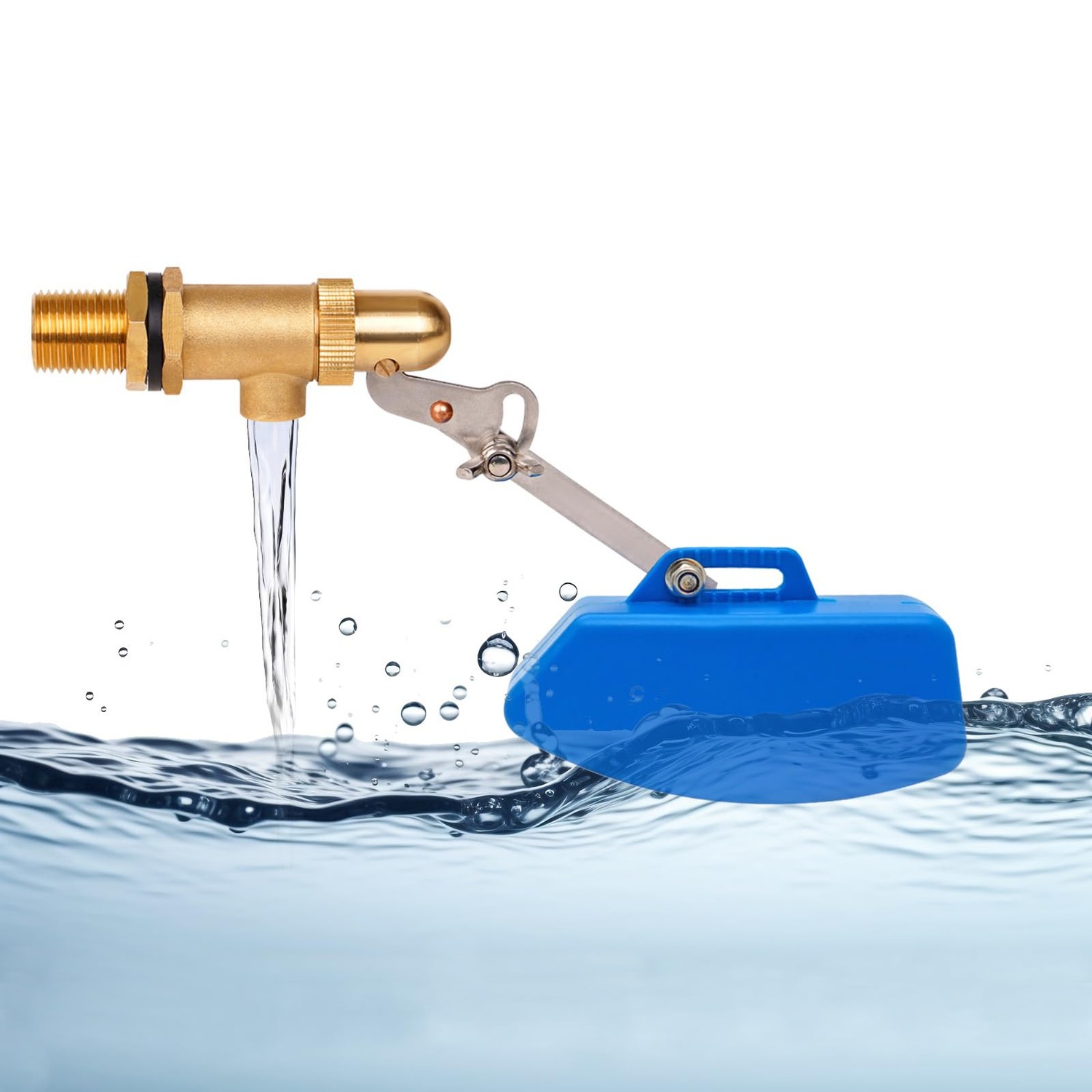 MUYIRTED Float Valve, 1/2 Inch Valves Made of Brass with Blue Plastic ...