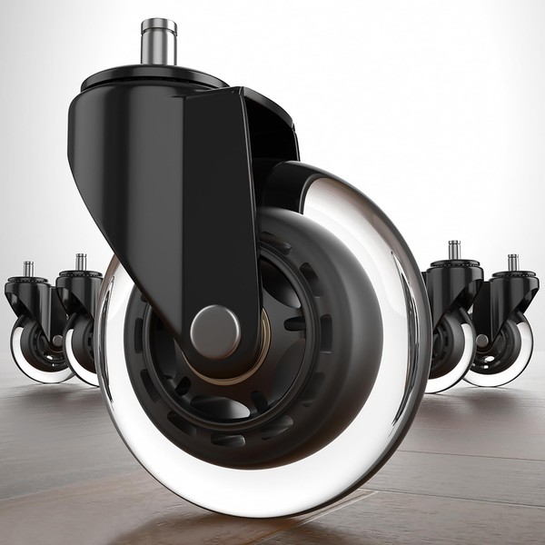 Office Chair Casters Wheels Replacement 3 Inch Rubber Desk Chair