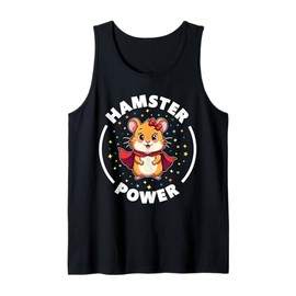 Cute Hamster Power Girl Furry Friend Superhero Tank Top