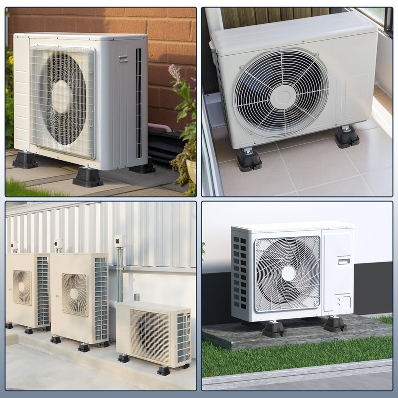 Pearwow Floor Mounting Base Kit for Mini Split AC Condenser,Rubber