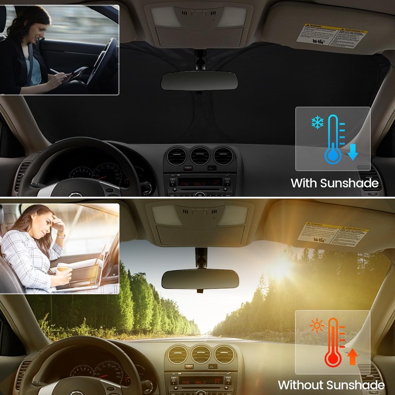 Rilsen Windshield Sun Shade for 2007 2008 2009 2010 2011