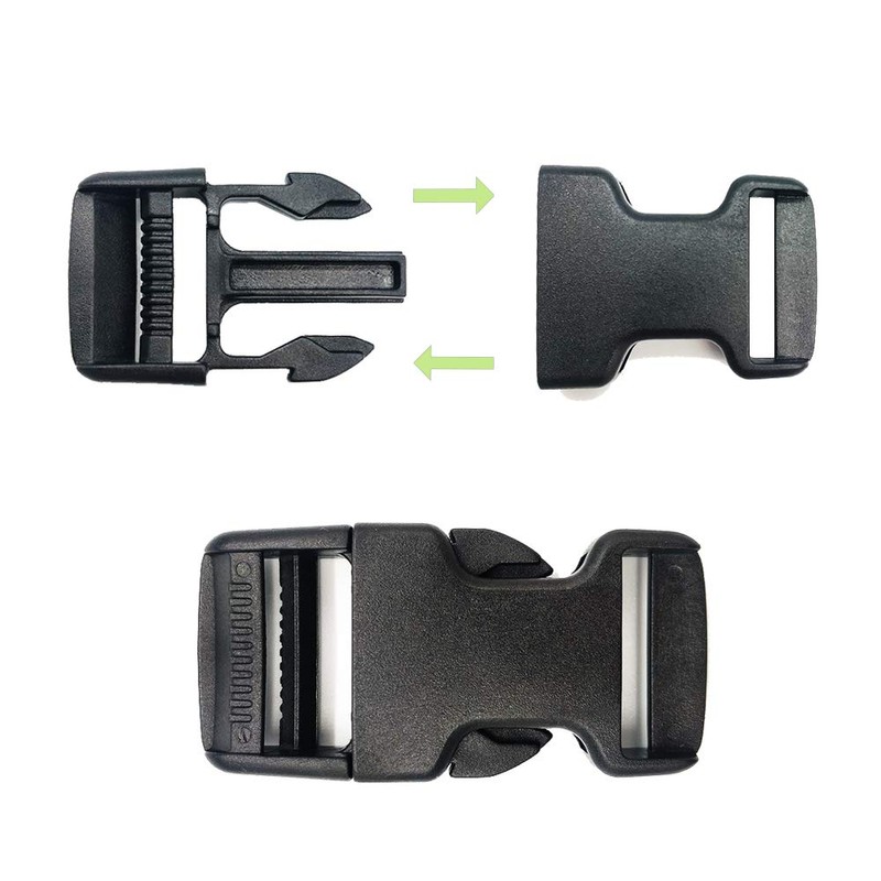Pack of 10 Quick Release Fasteners with Tri-Glide Slides, Plastic