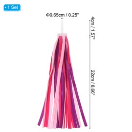 PATIKIL Bike Streamers, Colorful Scooter Handlebar Tassels Grips Ribbon Accessories Decorations for Girls Bicycle Tricycle Handles, Pink Purple