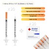 U-100 Syringes - 1ml/cc 29G 1/2" (12,7mm) Disposable Syringes +