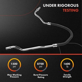 A-Premium Power Steering Hose Return Hose Line Assembly Compatible with Ram ProMaster 1500, ProMaster 2500, ProMaster 3500, 2016-2017, with Bushing & O-ring, Reservoir to Cooler/Cooler to Rack