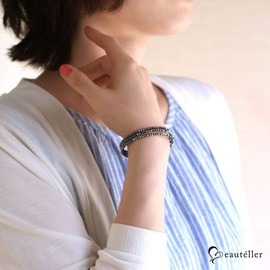 Beautéller Terahertz Bracelet, One Size, Spinel Cut, 0.08 inch (2 mm), Memory Foam Bracelet