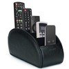 MOLSHINE Remote Control Holder with 5 Compartments, PU Leather Remote