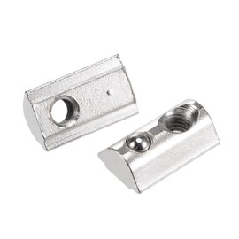 sourcing map M6 T Slot Nuts Roll in Spring T-nut with Ball Carbon Steel for 4040 Series Aluminum Extrusion Profile Rail with 8mm Slot 30Pcs