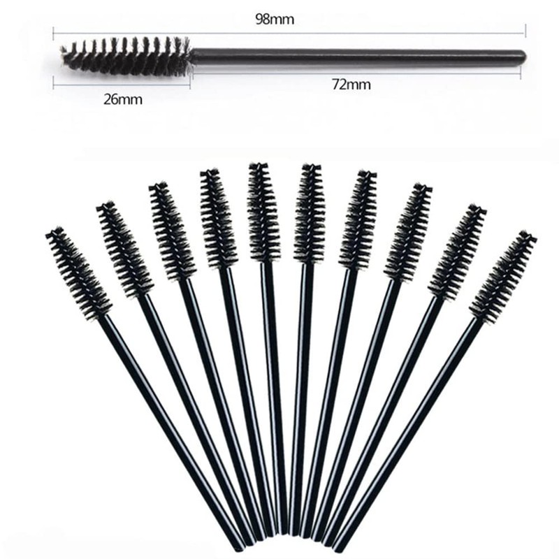 Pack of 100 Eyelash Brushes, Disposable Eyelash Brushes, for Makeup,