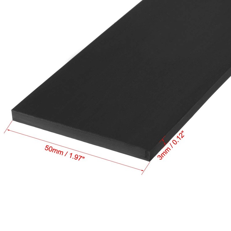 sourcing map Solid Rectangular Rubber Seal Strip 50 mm Wide,