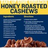 PLANTERS Deluxe Honey Roasted Whole Cashews, Party Snack, Plant-Based Protein,