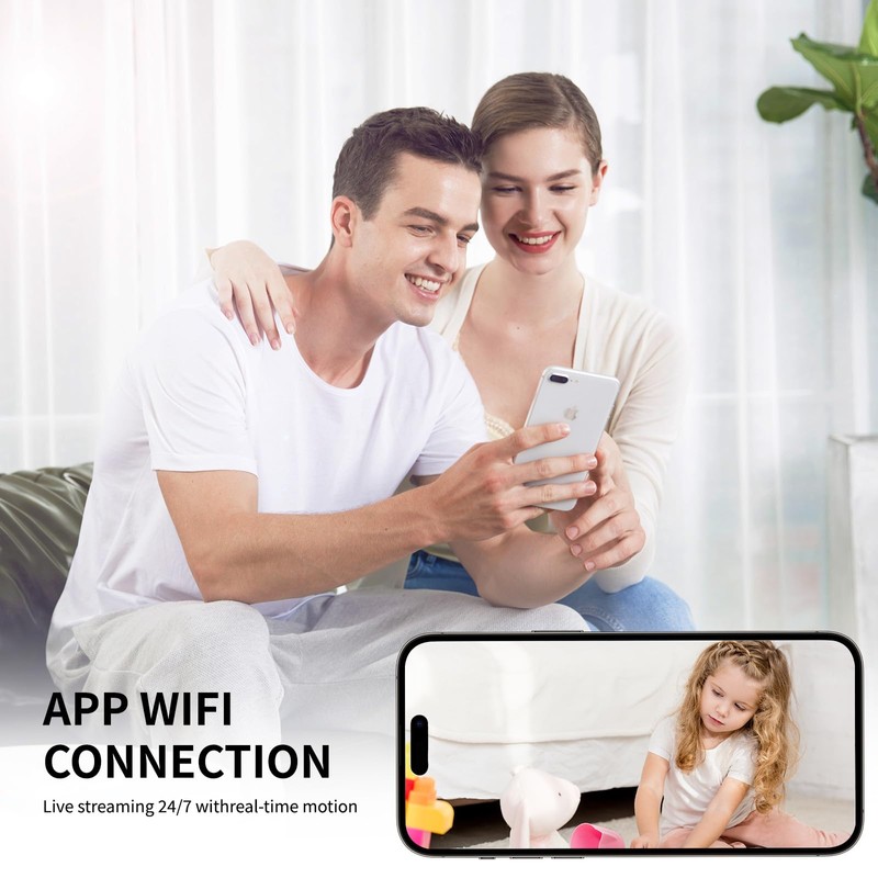 HowKow 4K Mini Security Camera WiFi Wireless Camera Small Smart