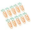 100Pcs Carrot Paper Clips Carrot Style Electroplated Metal Nonslip Rustproof