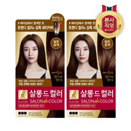 Elastin Salonde Color Dark Brown 100G x 2 / 엘라스틴 살롱드컬러 짙은갈색 100G x 2개