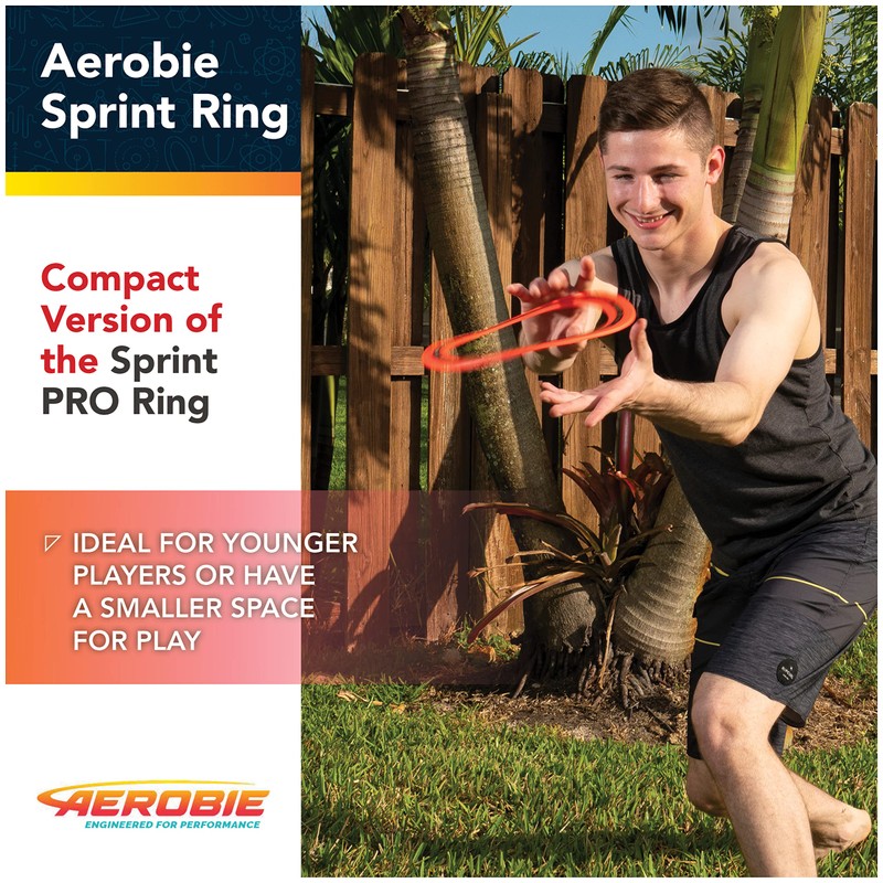 Aerobie Sprint Ring Outdoor Flying Disc, 10 Inches, Yellow