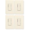 WACD-LA-SP-L Pack of 4 Wi-Fi Smart Dimmer Switch, Light Almond,