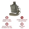 Rothco Vintage Canteen Carry, All with Shoulder Strap, OD Green