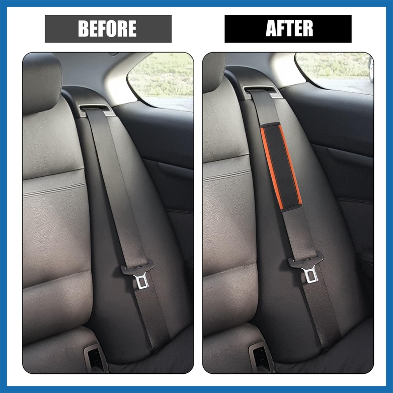 A ABSOPRO 2pcs Car Seat Belt Cover Neck Mat Faux