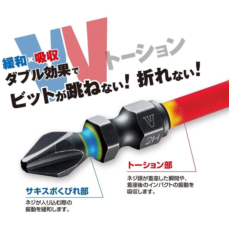 Vessel SST142200 Sakisbo Torsion Bit, Double Ended +2 x φ4