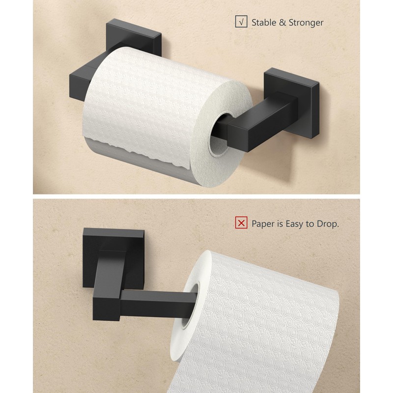 FORIOUS Toilet Paper Holder Wall Mount, Stainless Steel Rustproof Double