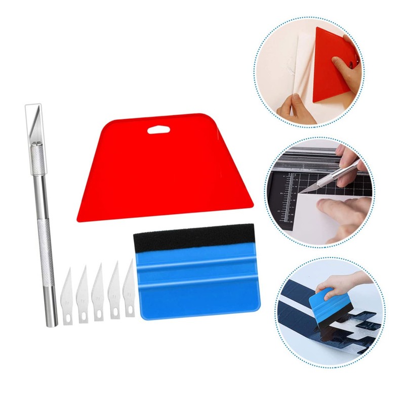 CHILDWEET 8-in-1 Diy Car Vinyl Wrap Kit Window Tint Tool