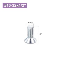 uxcell 100 pcs #10-32x1/2 inches Machine Screws Phillips Pan Cross Head Screws Fasteners Bolts Carbon Steel Blue for Wall Socket,House Repairs