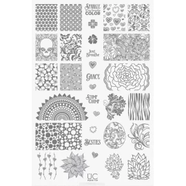 Uberchic Colección #7 Con 3 Placas Para Estampado De Uñas