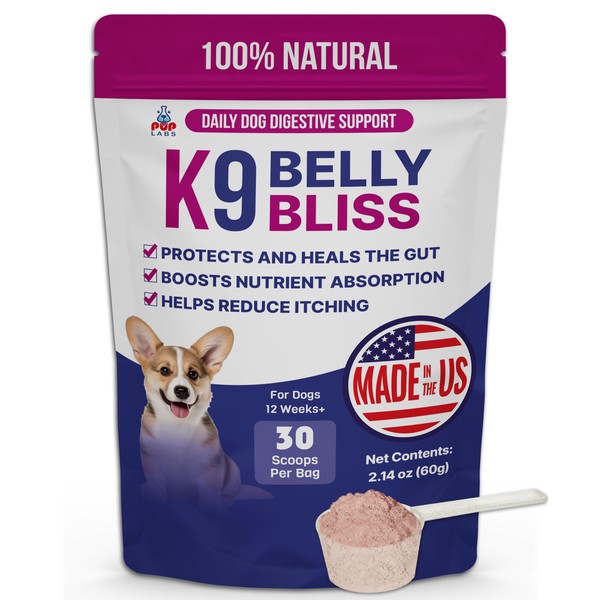 Pup Labs K9 Belly Bliss, All-Natural Gut Health for Dogs,