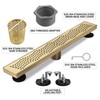 BAUNVB Linear Shower Drain 36 Inch Rectangular, Brushed Gold 304