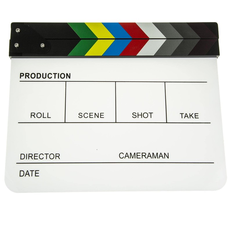 Acrylic Plastic Clapper Board, 30x24cm Director Film Clapboard Easy Cut