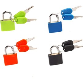 VIPERMARK 4 Pcs Suitcase Locks with Keys, Small Padlocks Luggage Locks Padlocks with Outdoor Travel Luggage Suitcase Baggage School Gym Lockers Laptop Bag